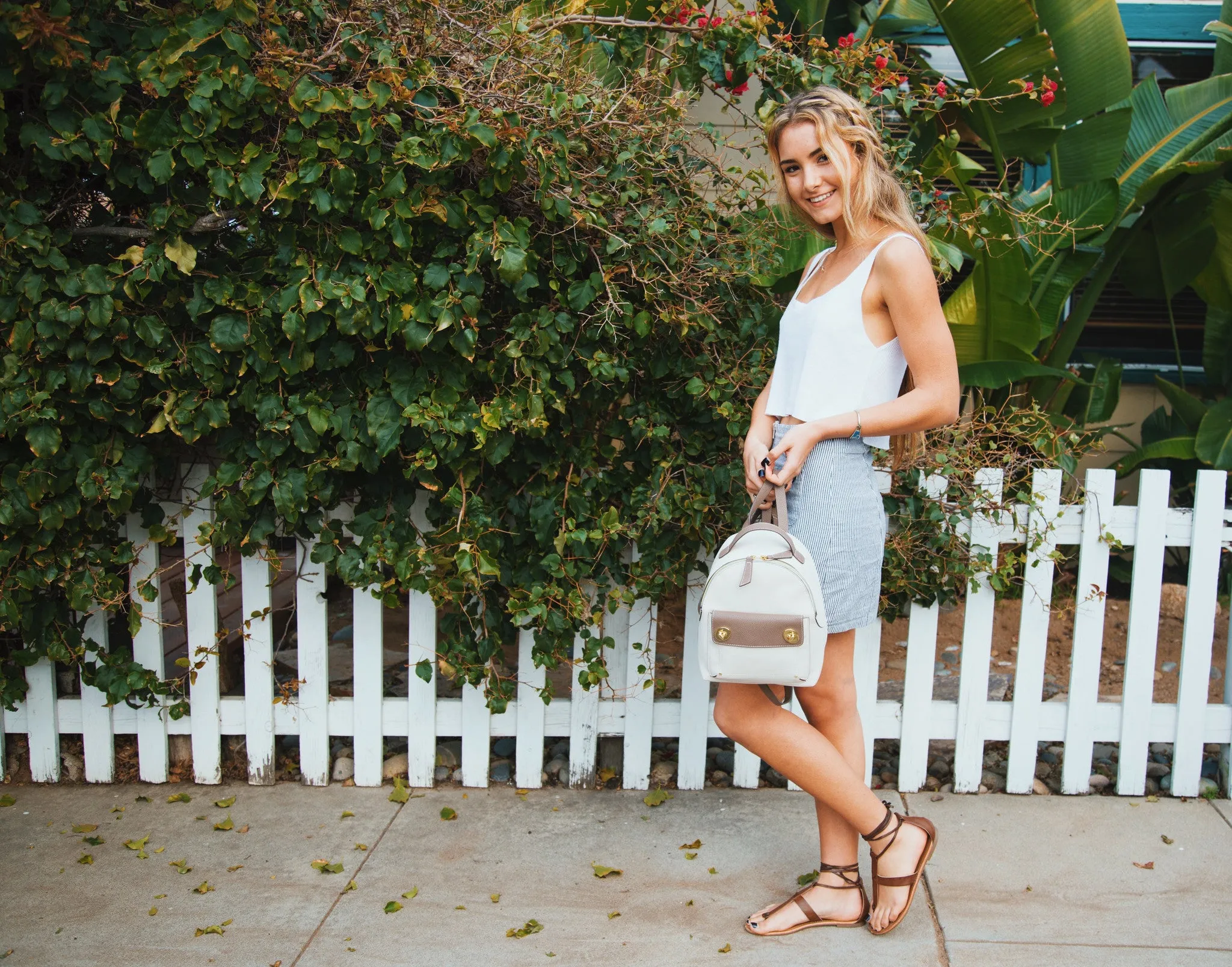 Two-Toned Backpack in Bone sold by T-Shirt & Jeans product image thumbnail 3