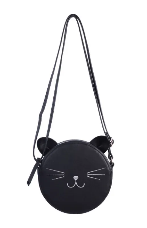 Just Kitten Canteen Crossbody in Black made by T-Shirt & Jeans