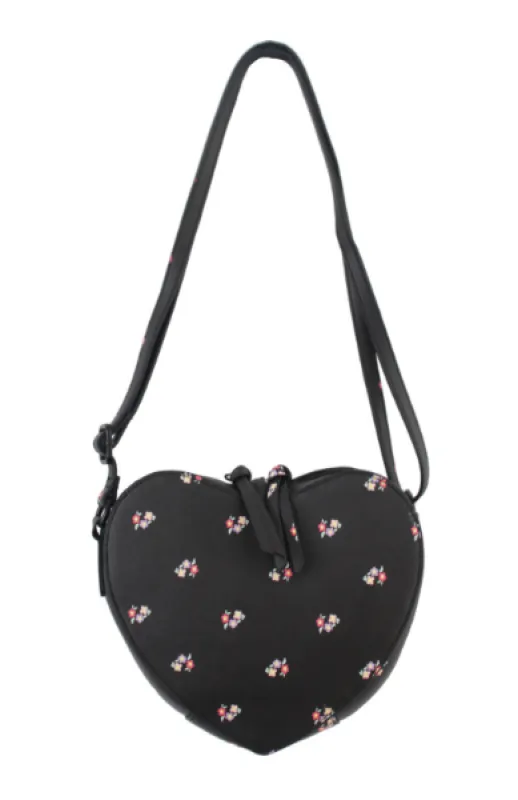 Maxine Heart Crossbody in Black sold by T-Shirt & Jeans