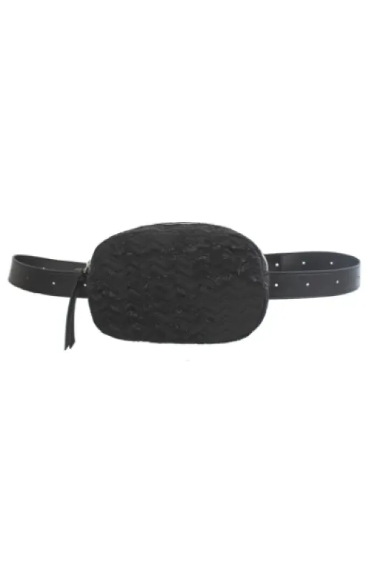 Olivia Belt Bag in Satin Black sold by T-Shirt & Jeans