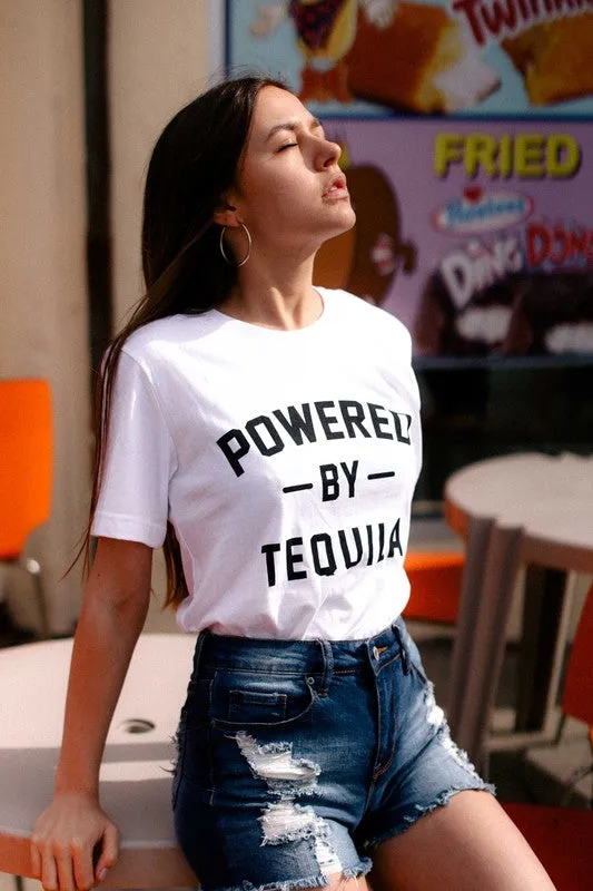 Powered By Tequila T-Shirt* sold by T-Shirt Addicts
