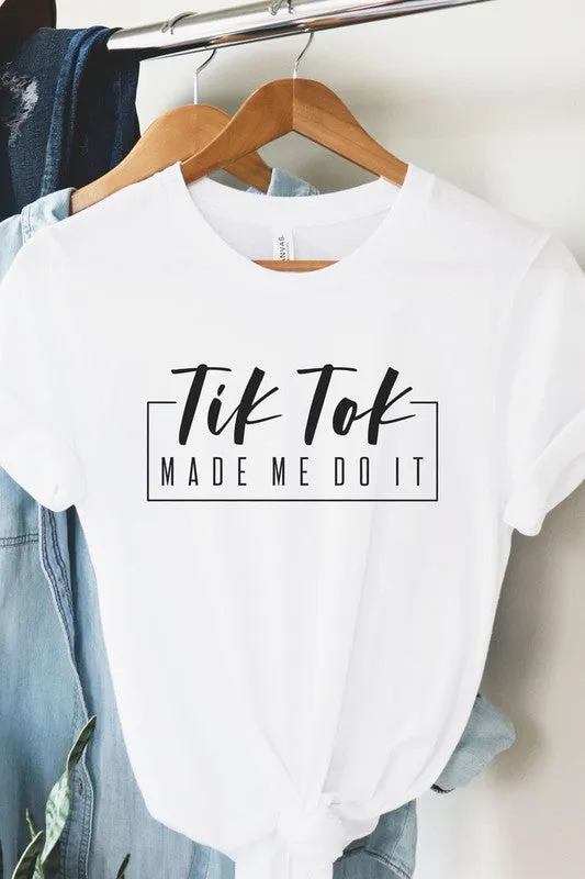Tik Tok Made Me Do It T-Shirt* sold by T-Shirt Addicts product image thumbnail 3