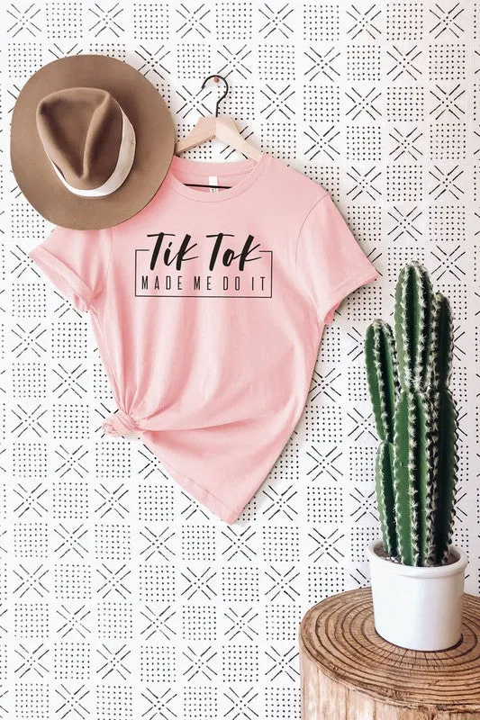 Tik Tok Made Me Do It T-Shirt* sold by T-Shirt Addicts product image thumbnail 2