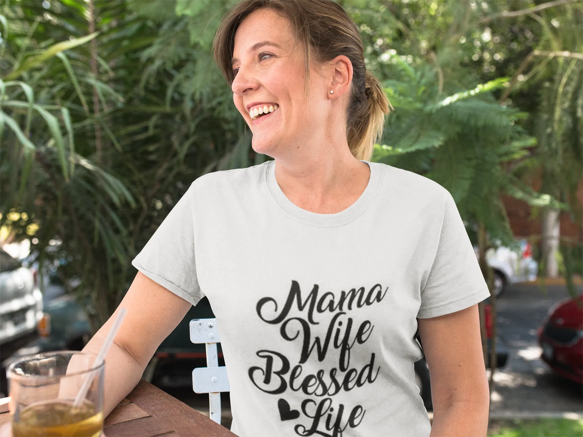 Mama Wife Blessed Life T-Shirt sold by T-Shirt Addicts