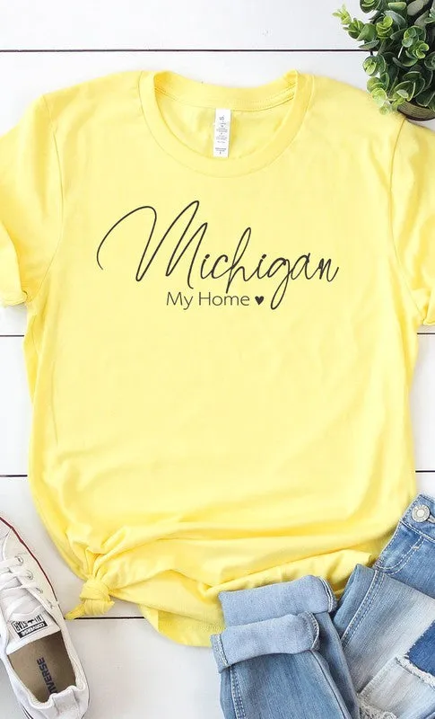 Michigan My Home T-Shirt* sold by T-Shirt Addicts