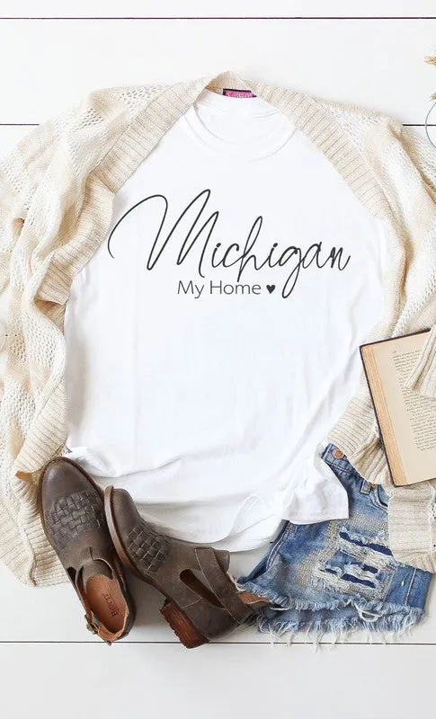 Michigan My Home T-Shirt* sold by T-Shirt Addicts product image thumbnail 2