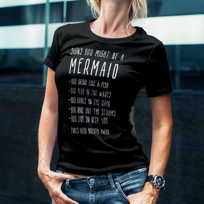 Signs You Might Be A Mermaid T-Shirt sold by T-Shirt Addicts