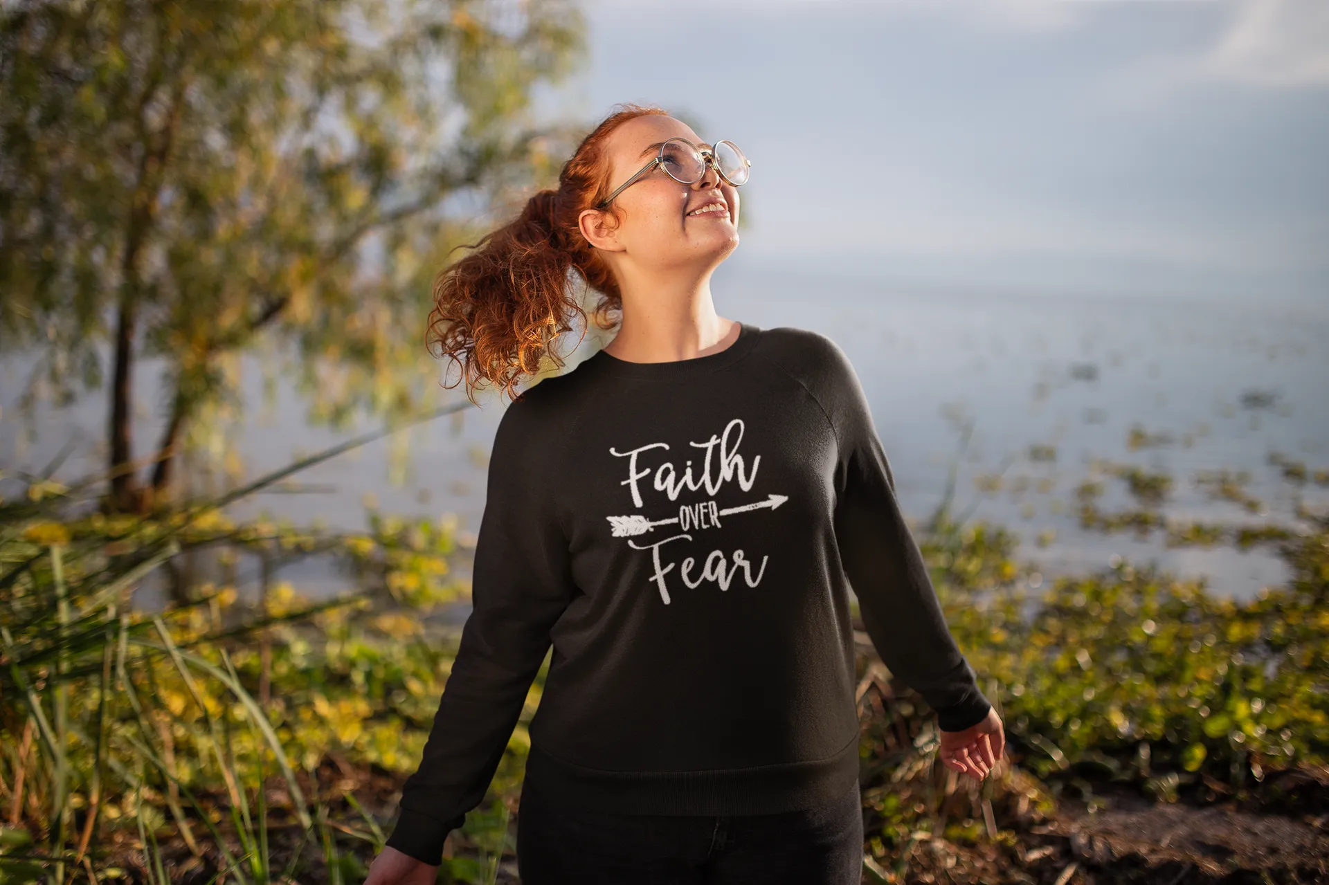 Faith Over Fear Sweatshirt / Hoodie sold by T-Shirt Addicts product image thumbnail 2