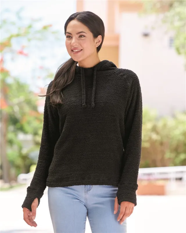 J. America - Women’s Teddy Fleece Hooded Pullover* sold by T-Shirt Addicts
