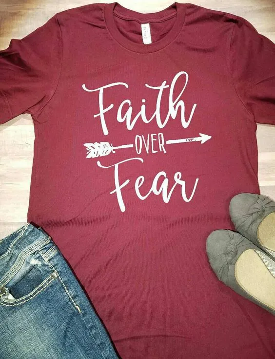 Faith Over Fear T-Shirt sold by T-Shirt Addicts