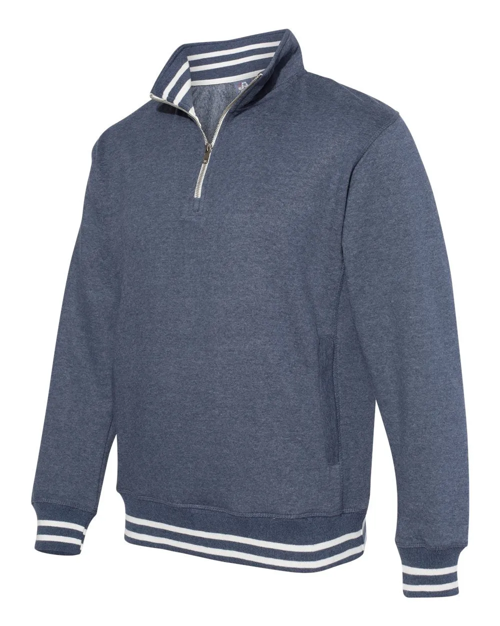 J. America - Relay Fleece Quarter-Zip Sweatshirt* sold by T-Shirt Addicts product image thumbnail 2