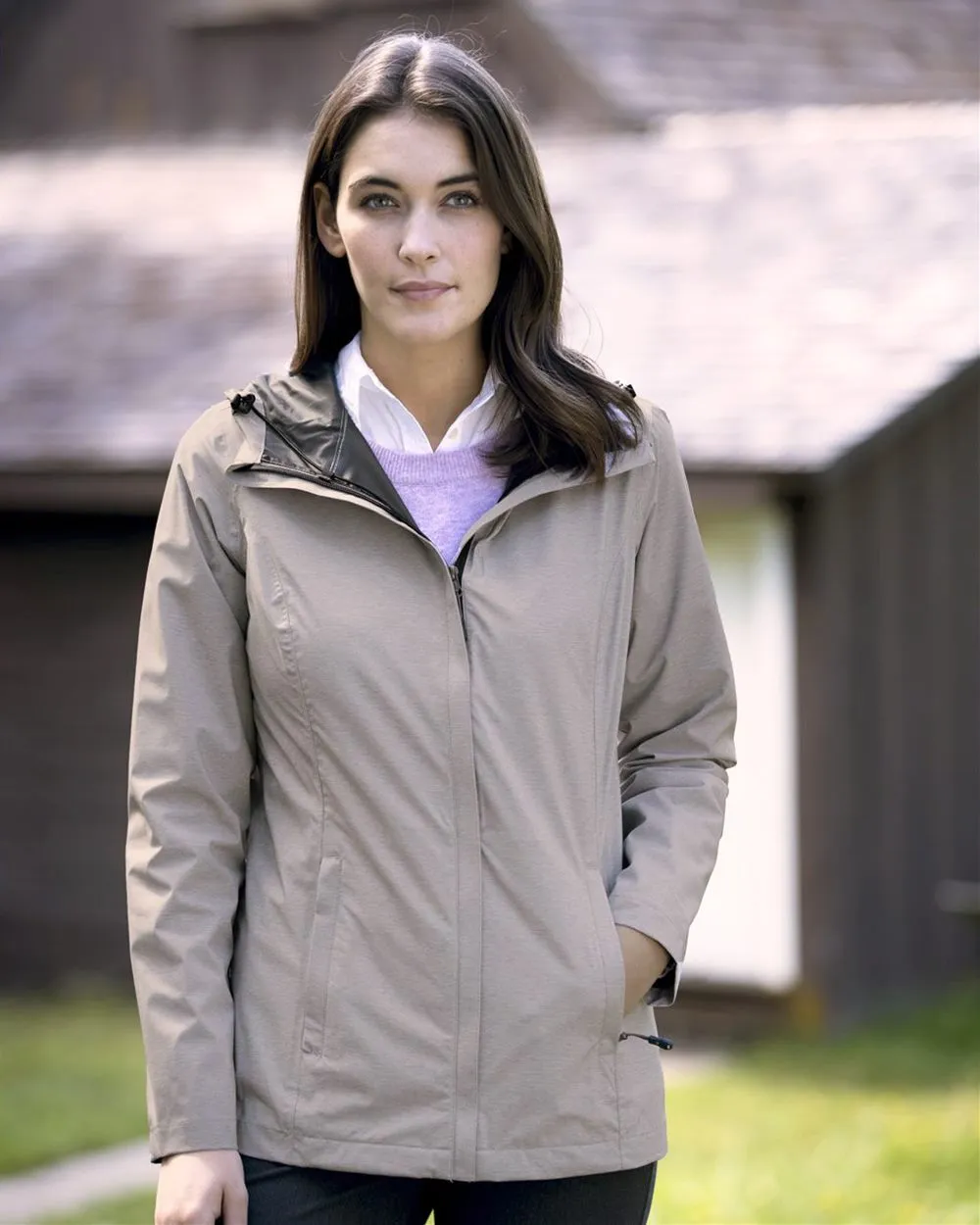 Weatherproof - Women's 32 Degrees Mélange Rain Jacket* sold by T-Shirt Addicts