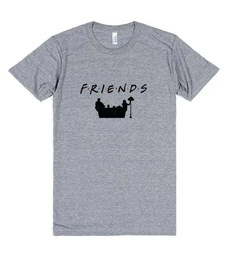 Friends (TV Show) Logo w/Cast and Couch Silhouette T-Shirt sold by T-Shirt Addicts product image thumbnail 5