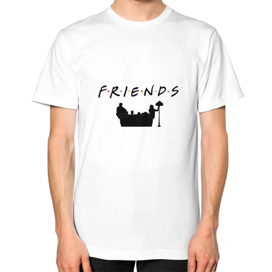 Friends (TV Show) Logo w/Cast and Couch Silhouette T-Shirt sold by T-Shirt Addicts product image thumbnail 4