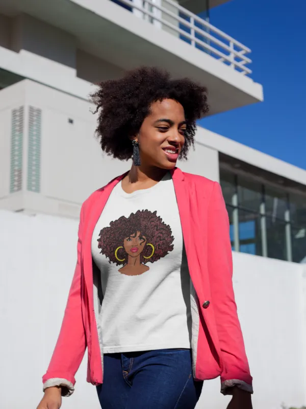 I Am Black Woman Natural Hair T-Shirt sold by T-Shirt Addicts
