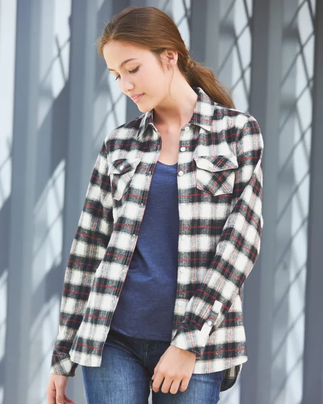 Burnside - Women's Yarn-Dyed Long Sleeve Flannel Shirt* sold by T-Shirt Addicts