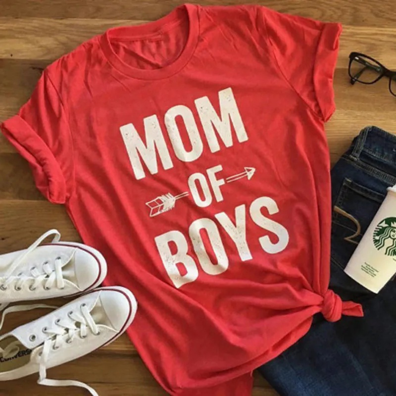 Mom of Boys T-Shirt sold by T-Shirt Addicts