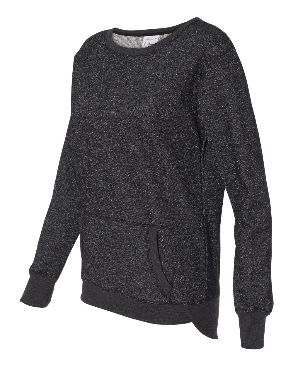 J. America Women’s Glitter French Terry Sweatshirt* sold by T-Shirt Addicts product image thumbnail 3