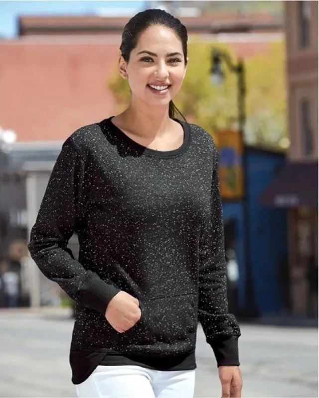 J. America Women’s Glitter French Terry Sweatshirt* made by T-Shirt Addicts