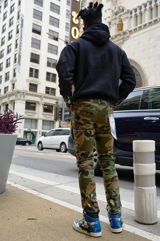 CHENILLE PATCH & HAND PAINT HOODIE sold by T-Shirt Addicts product image thumbnail 5