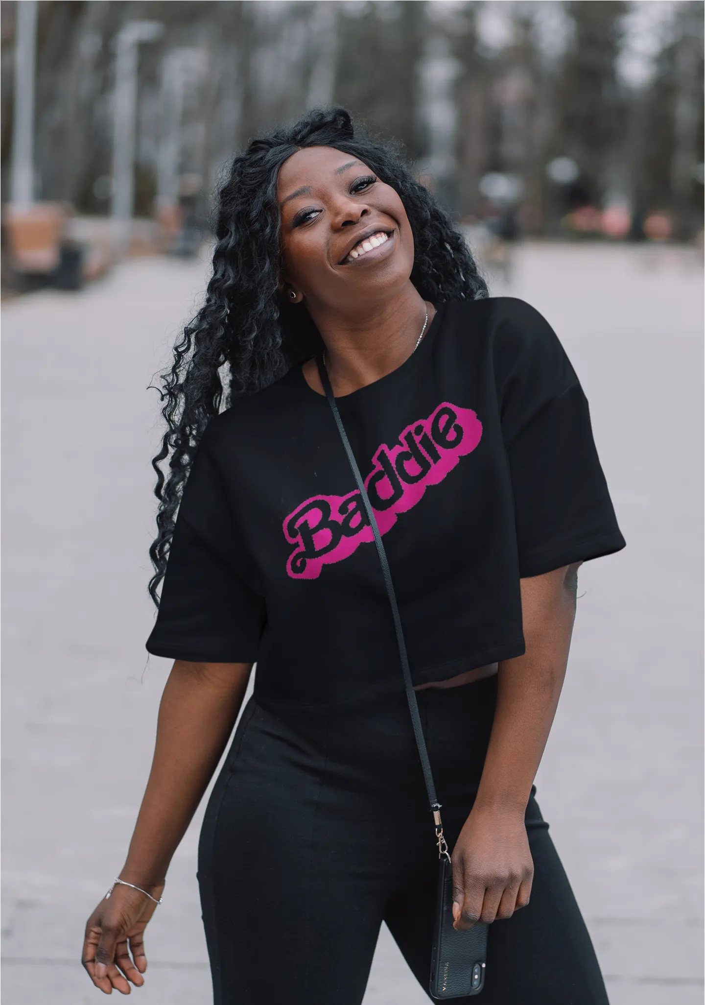 Baddie Flowy Cropped Tee* sold by T-Shirt Addicts