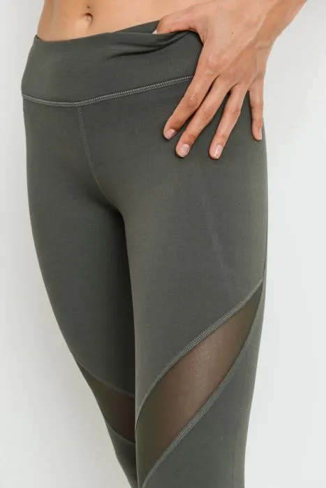 Slanted Wrap Mesh Full Leggings* sold by T-Shirt Addicts product image thumbnail 5
