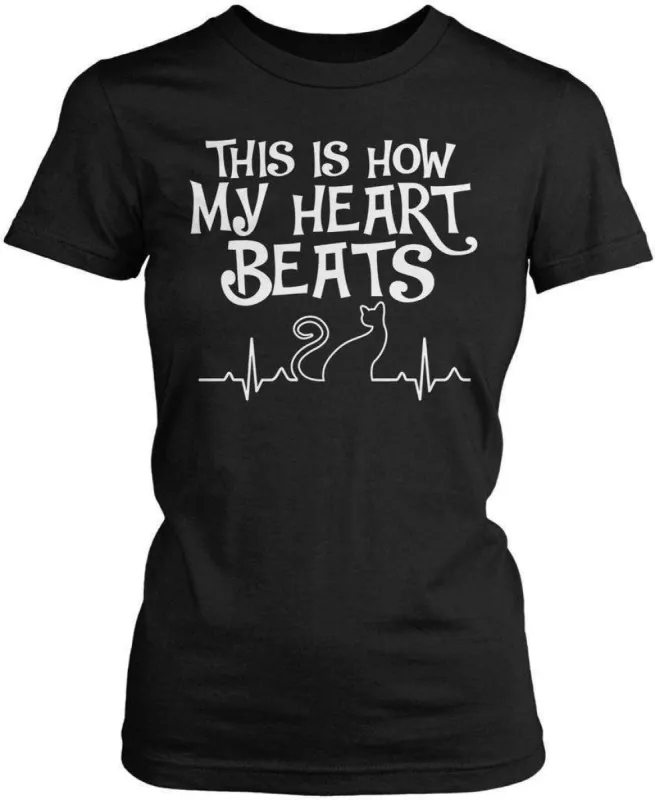 This Is How My Heart Beats Cat T-Shirt sold by T-Shirt Addicts