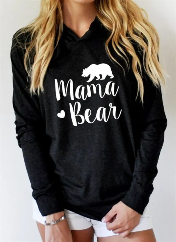 Mama Bear Long Sleeve Hooded T-Shirt* sold by T-Shirt Addicts
