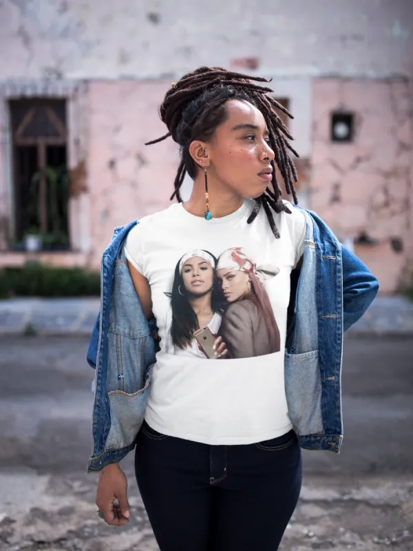 Aaliyah & Rihanna Selfie Picture T-Shirt* sold by T-Shirt Addicts