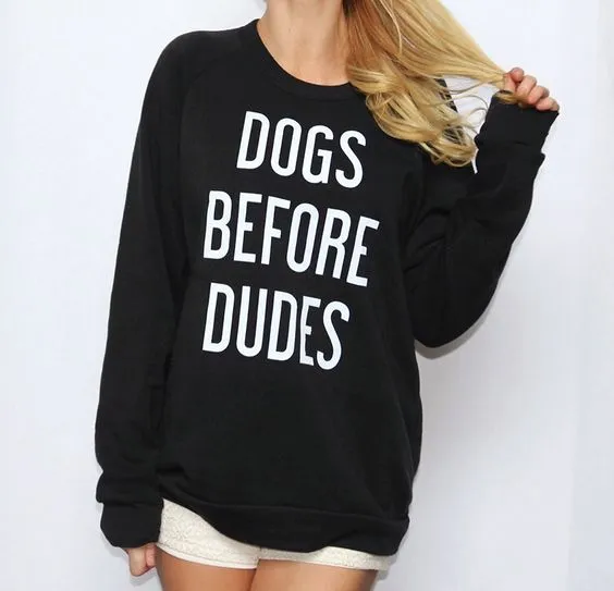 Dogs Before Dudes Sweatshirt / Hoodie sold by T-Shirt Addicts product image thumbnail 2