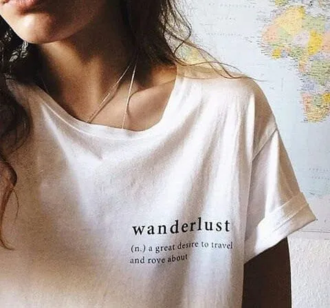 Wanderlust Definition T-Shirt sold by T-Shirt Addicts
