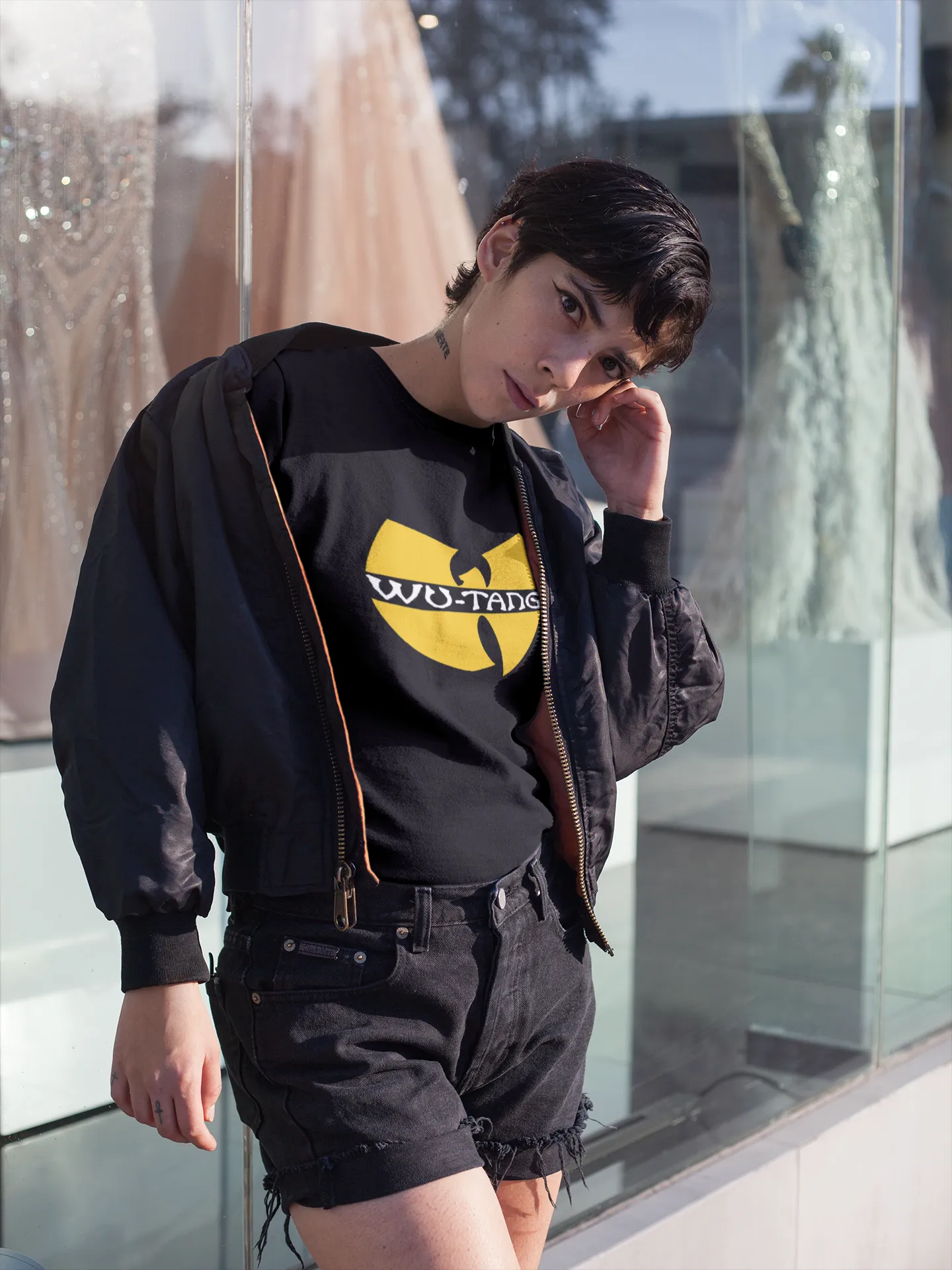 ★DXOH★Unisex Stack Logo Nagrang T-Shirt Cha/Wh Mel★正規品 692972_0101_psfront1.jpg?v=