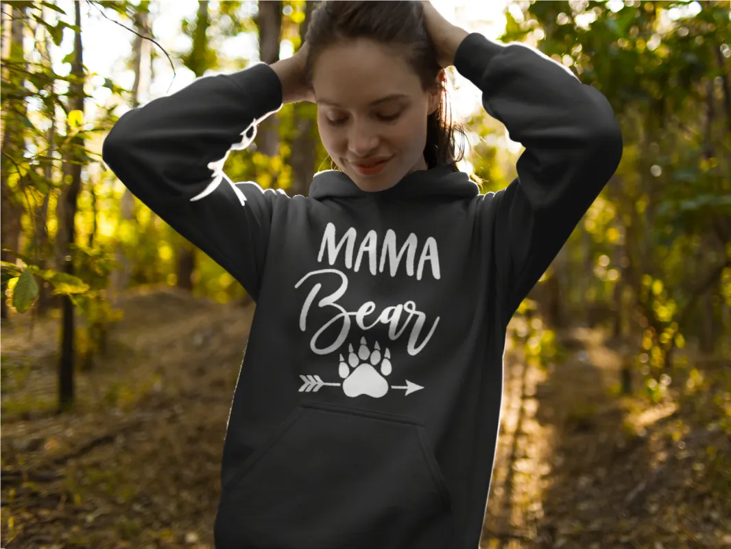 Mama Bear w/Paw Print + Arrow Sweatshirt / Hoodie sold by T-Shirt Addicts