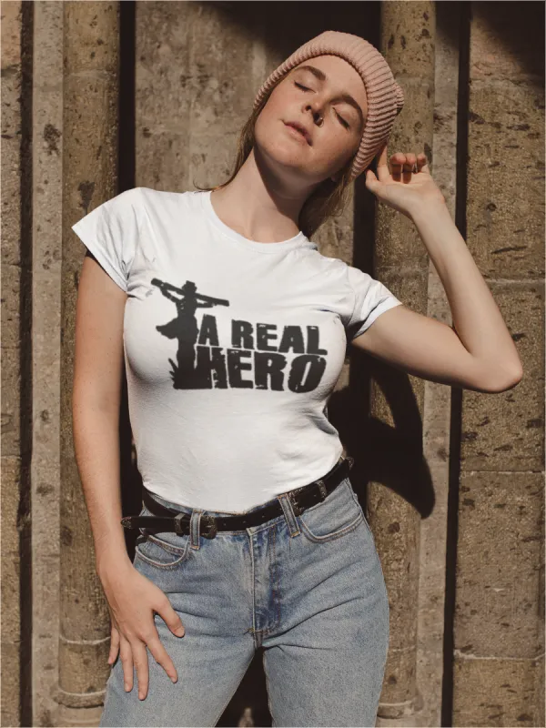 A Real Hero T-Shirt* sold by T-Shirt Addicts