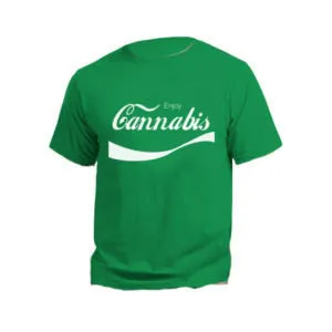 Enjoy Cannabis Coca Cola Font T-Shirt sold by T-Shirt Addicts