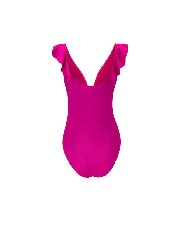 Ruffle One Piece with Waist Belt sold by T-Shirt Addicts product image thumbnail 3