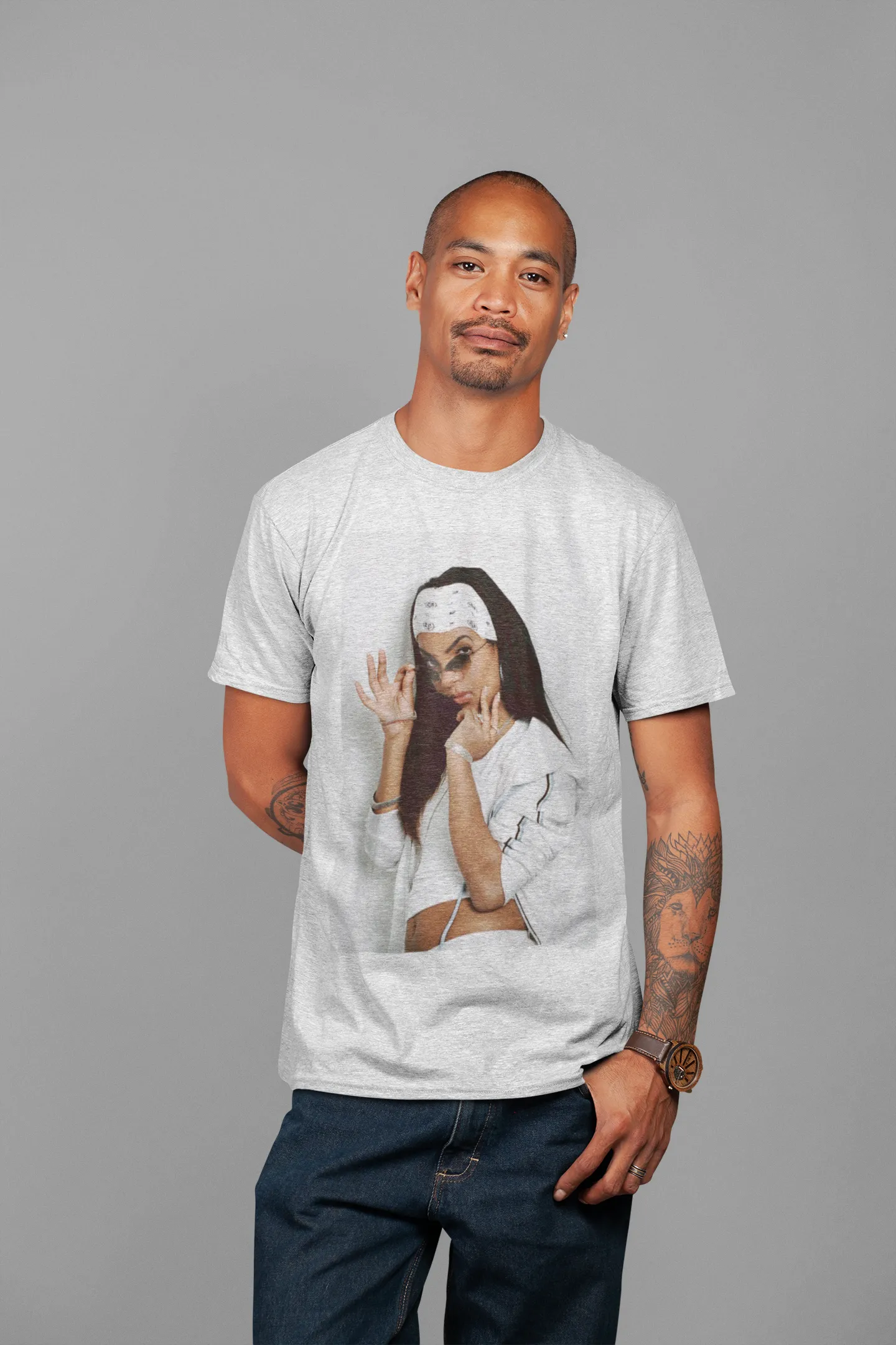 Aaliyah Picture T-Shirt* sold by T-Shirt Addicts product image thumbnail 2