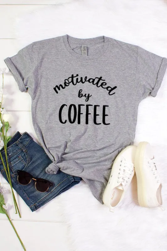 Motivated By Coffee T-Shirt* sold by T-Shirt Addicts