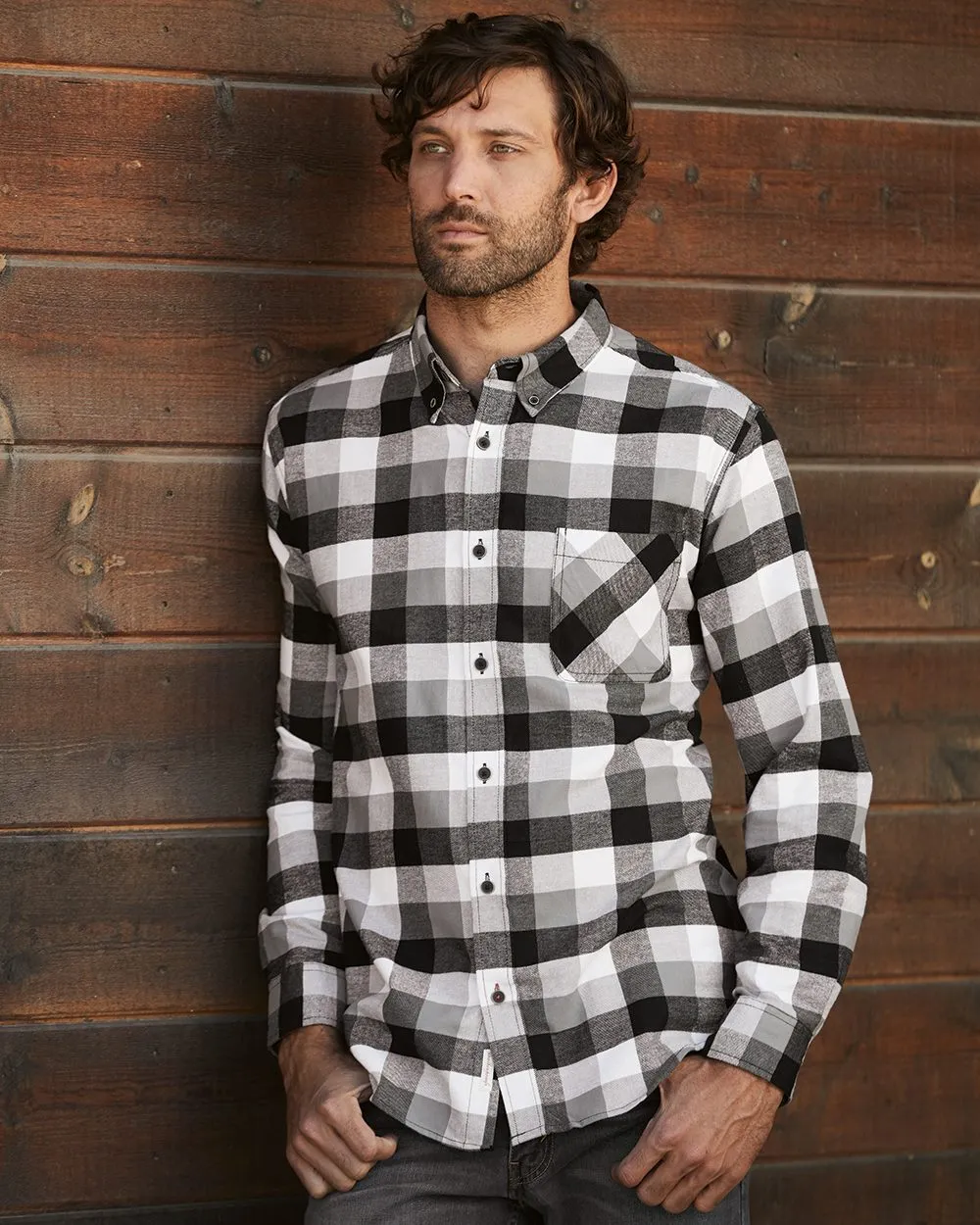Weatherproof - Vintage Brushed Flannel Long Sleeve Shirt sold by T-Shirt Addicts