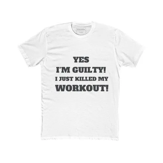Yes I'm Guilty! I Just Killed My Workout T-Shirt sold by T-Shirt Addicts product image thumbnail 3