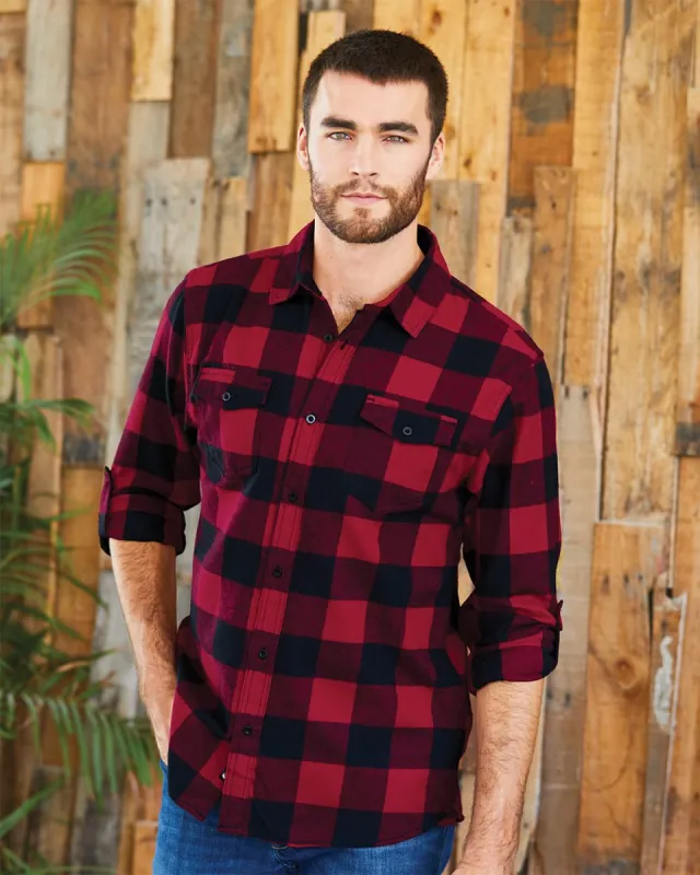 Burnside - Yarn-Dyed Long Sleeve Flannel Shirt* sold by T-Shirt Addicts