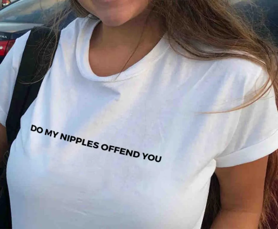 Do My Nipples Offend You T-Shirt* sold by T-Shirt Addicts