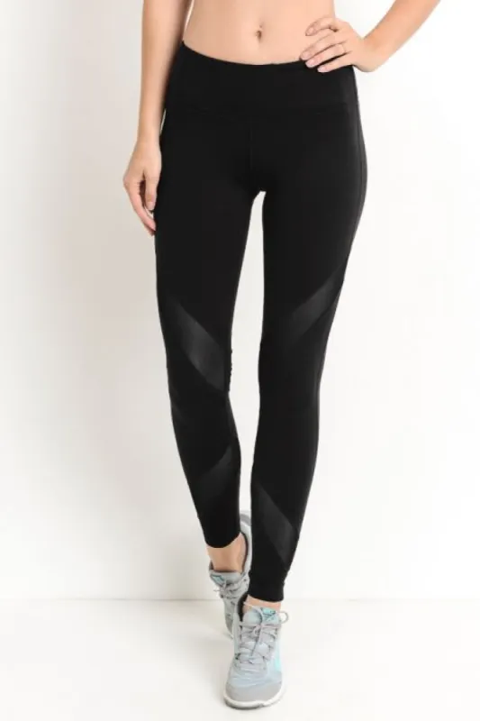Criss-Cross Mesh Full Leggings* sold by T-Shirt Addicts
