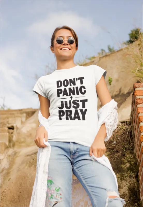 Don't Panic Just Pray T-Shirt* sold by T-Shirt Addicts