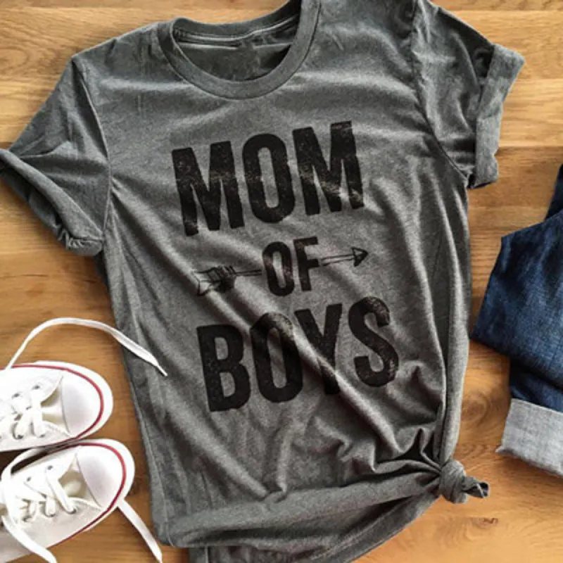 Mom of Boys T-Shirt sold by T-Shirt Addicts
