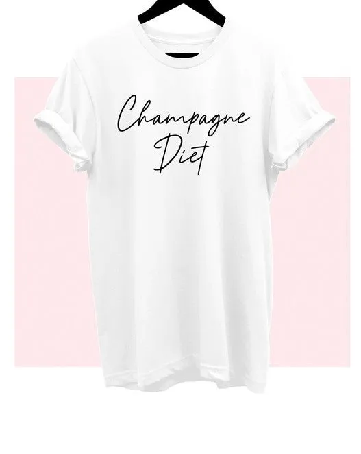 Champagne Diet T-Shirt* sold by T-Shirt Addicts product image thumbnail 3