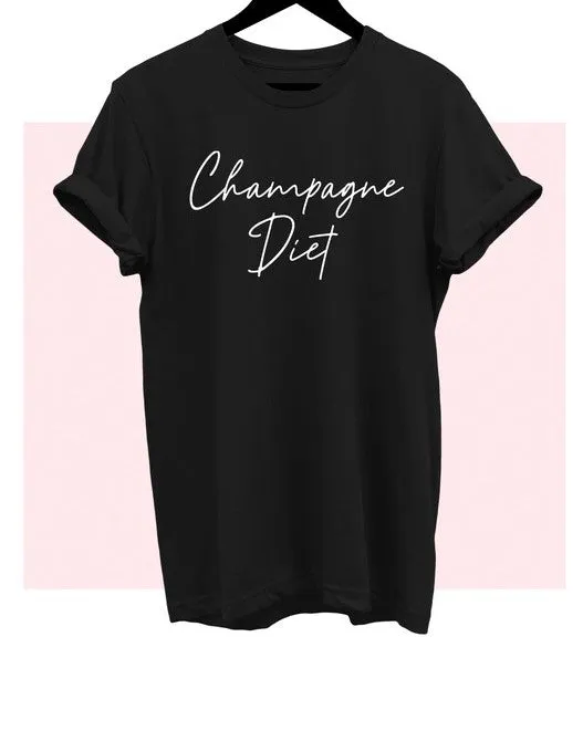 Champagne Diet T-Shirt* sold by T-Shirt Addicts product image thumbnail 2