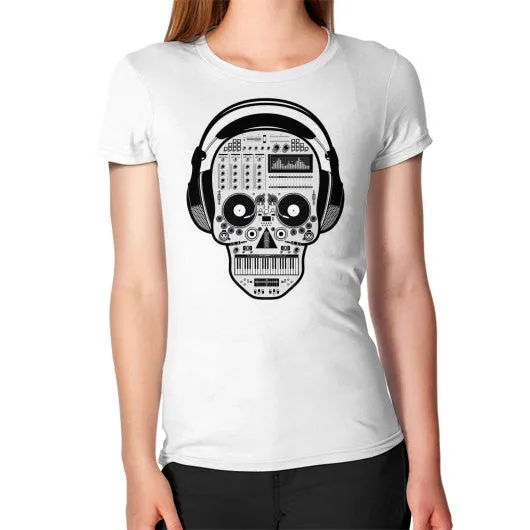 DJ Skull Mixer w/Headphone T-Shirt sold by T-Shirt Addicts product image thumbnail 4