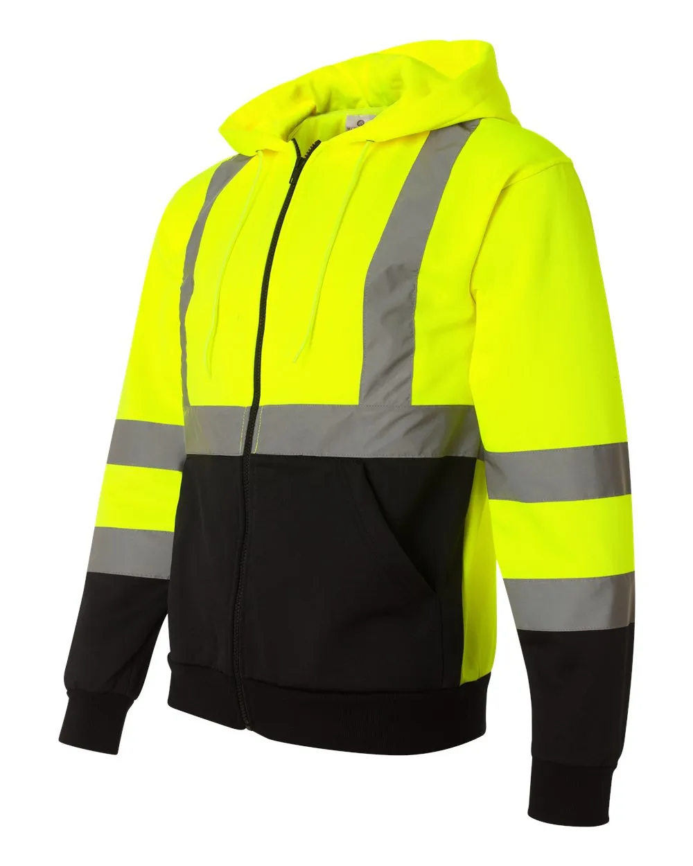 Kishigo - Hi-Vis Full-Zip Hooded Sweatshirt* sold by T-Shirt Addicts product image thumbnail 2