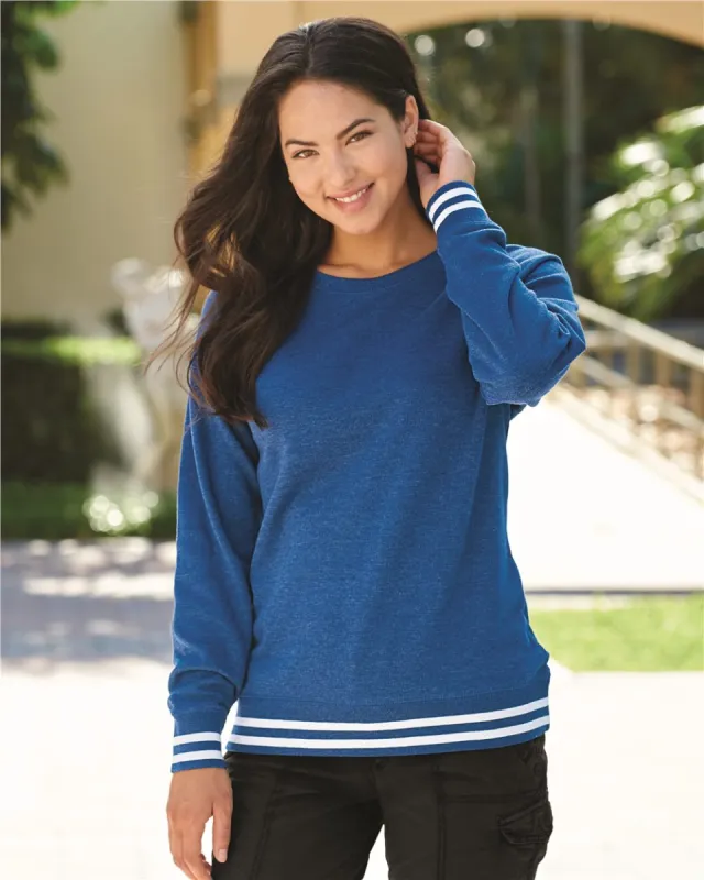 J. America - Women’s Relay Crewneck Sweatshirt* sold by T-Shirt Addicts